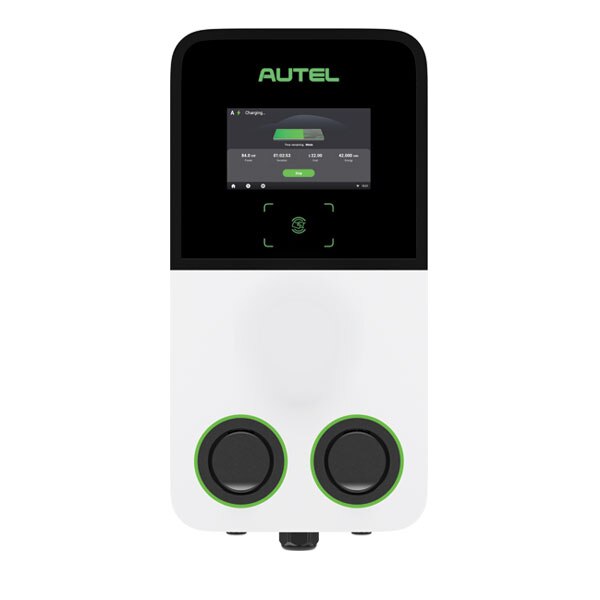 Cargador Autel MaxiCharger AC Ultra W44-H-M doble punto de carga 2x22 kW trifásico doble socket Tipo 2