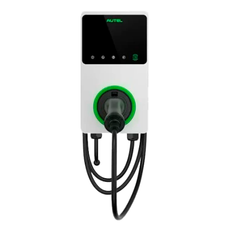 Cargador Autel MaxiCharger AC W22-C5 22 kW trifásico con cable Tipo 2 y conectividad 4G, color blanco
