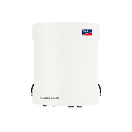 Cargador SMA EV Charger Business con toma de carga, doble punto 2x22 kW, RFID y OCPP