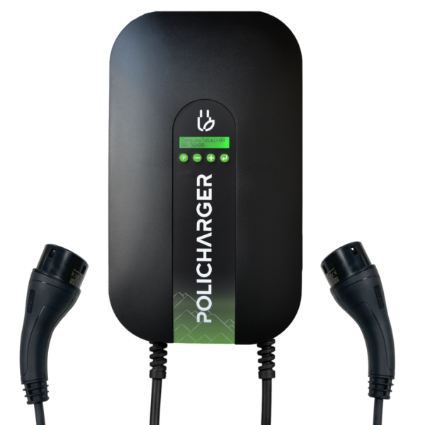 Policharger NW-DBLT2, cargador doble 7,4 kW con dos mangueras Tipo 2