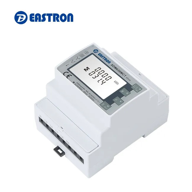 Medidor Autel trifásico de lectura indirecta Eastron SDM630 MCT con 3 toroidales ESCT24 para balanceo dinámico de cargadores Autel 22 kW